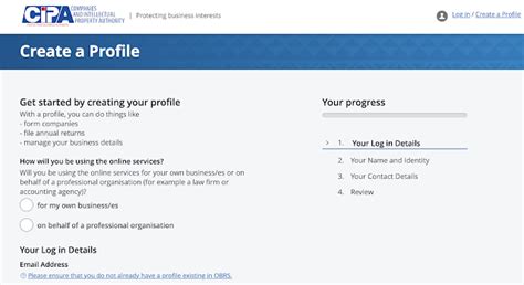 www.cipa.co.bw online registration|Creating an Individual Profile on the Online Business Registration .